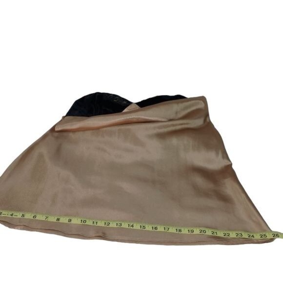 MORGAN TAYLOR INTIMATES WOMENS SMALL SATIN NIGHT SLIP GOLD BLACK VELVET - Picture 10 of 11